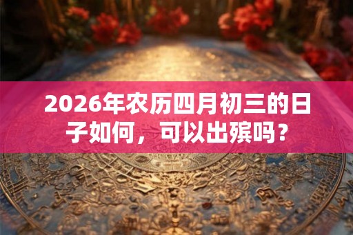 2026年农历四月初三的日子如何，可以出殡吗？