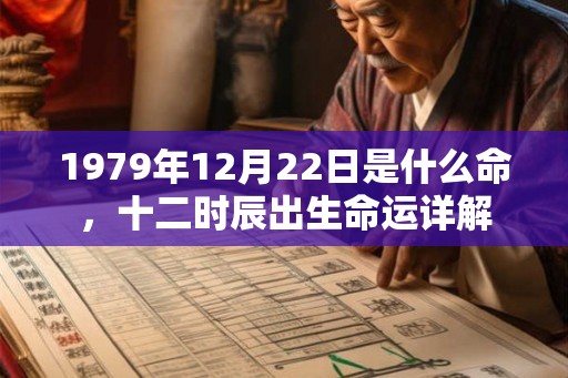 1979年12月22日是什么命，十二时辰出生命运详解