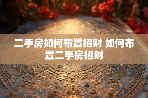 二手房如何布置招财 如何布置二手房招财