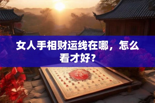 女人手相财运线在哪，怎么看才好？