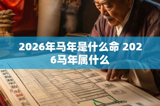 2026年马年是什么命 2026马年属什么