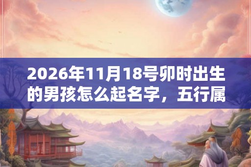 2026年11月18号卯时出生的男孩怎么起名字，五行属什么
