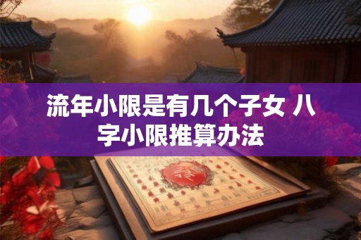 流年小限是有几个子女 八字小限推算办法