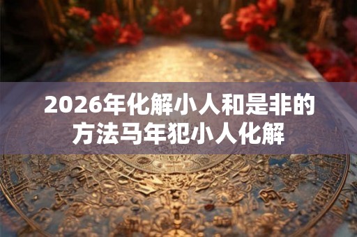 2026年化解小人和是非的方法马年犯小人化解