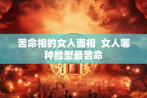 苦命相的女人面相  女人哪种脸型最苦命