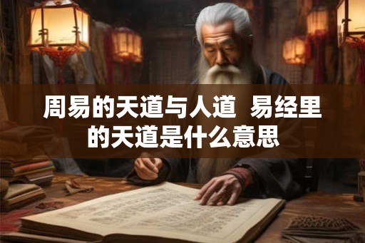 周易的天道与人道  易经里的天道是什么意思