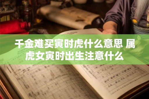 千金难买寅时虎什么意思 属虎女寅时出生注意什么