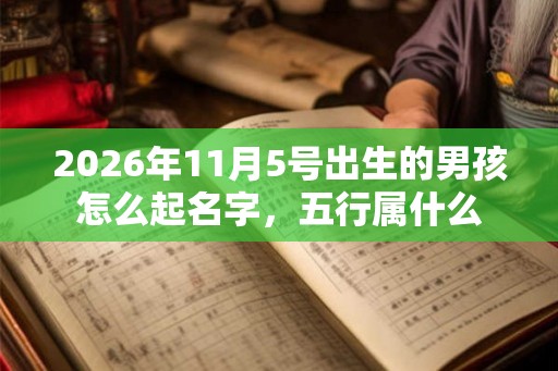 2026年11月5号出生的男孩怎么起名字，五行属什么