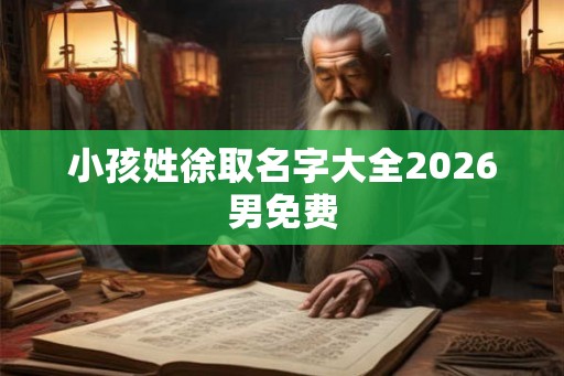小孩姓徐取名字大全2026男免费