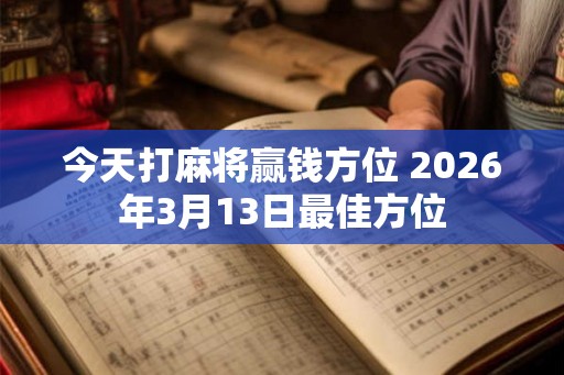 今天打麻将赢钱方位 2026年3月13日最佳方位