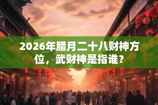 2026年腊月二十八财神方位,武财神是指谁? 2026年腊月二十八财神方位,武财神是指谁?