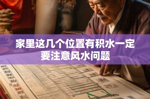 家里这几个位置有积水一定要注意风水问题
