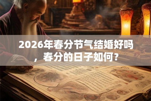 2026年春分节气结婚好吗，春分的日子如何？