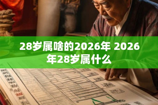 28岁属啥的2026年 2026年28岁属什么