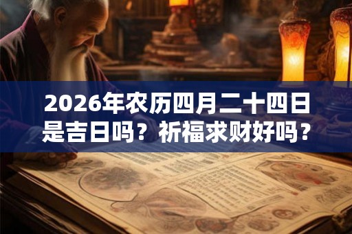 2026年农历四月二十四日是吉日吗？祈福求财好吗？