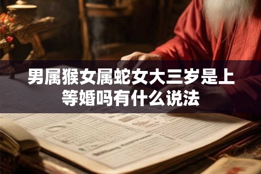 男属猴女属蛇女大三岁是上等婚吗有什么说法