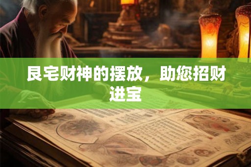 艮宅财神的摆放，助您招财进宝
