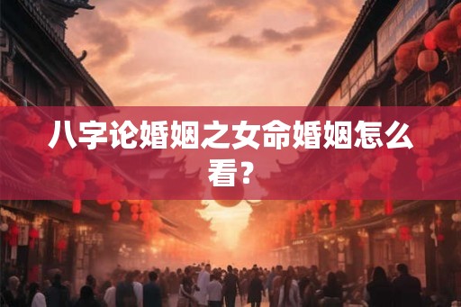 八字论婚姻之女命婚姻怎么看？