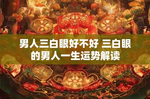 男人三白眼好不好 三白眼的男人一生运势解读