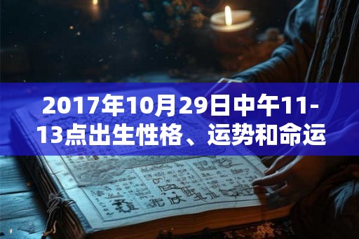 2017年10月29日中午11-13点出生性格、运势和命运