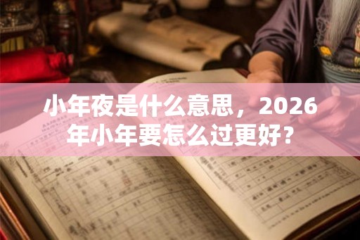 小年夜是什么意思，2026年小年要怎么过更好？