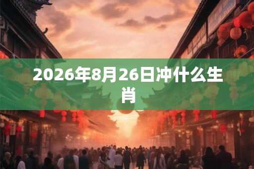 2026年8月26日冲什么生肖
