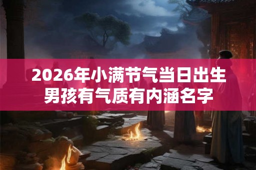 2026年小满节气当日出生男孩有气质有内涵名字
