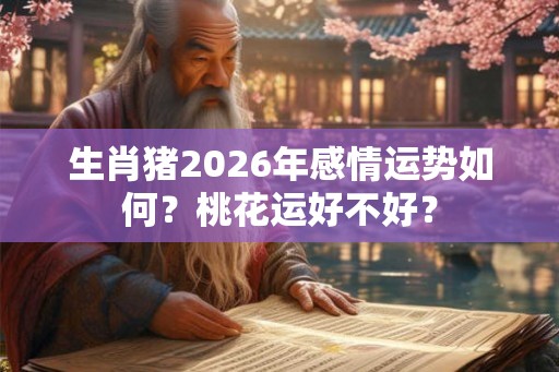 生肖猪2026年感情运势如何？桃花运好不好？