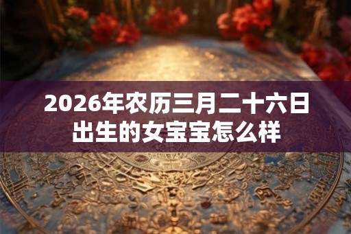 2026年农历三月二十六日出生的女宝宝怎么样