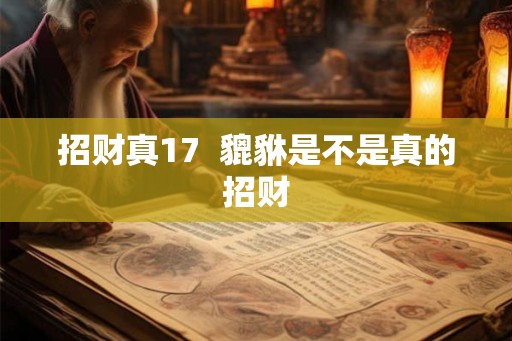 招财真17  貔貅是不是真的招财