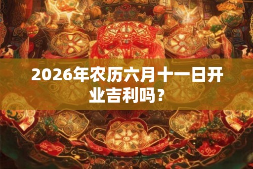 2026年农历六月十一日开业吉利吗？