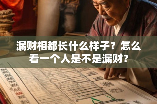 漏财相都长什么样子？怎么看一个人是不是漏财？