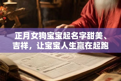 正月女狗宝宝起名字甜美、吉祥，让宝宝人生赢在起跑线