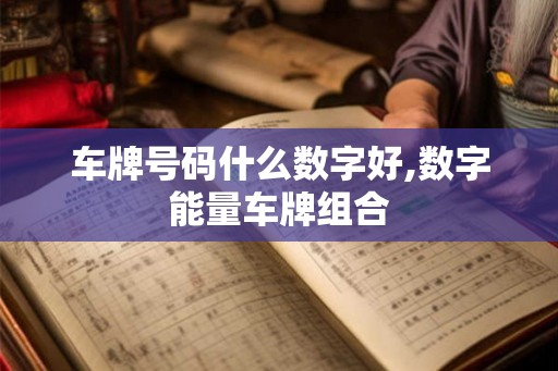 车牌号码什么数字好,数字能量车牌组合