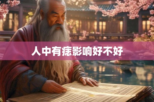 人中有痣影响好不好