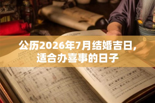 公历2026年7月结婚吉日,适合办喜事的日子
