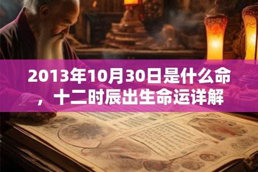 2013年10月30日是什么命,十二时辰出生命运详解 2013年10月30日是什么命,十二时辰出生命运详解