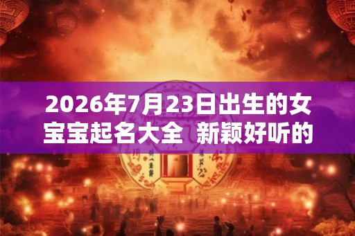 2026年7月23日出生的女宝宝起名大全 新颖好听的取名单字 2026年7月23日出生的女宝宝起名大全 新颖好听的取名单字