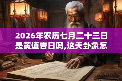 2026年农历七月二十三日是黄道吉日吗,这天卦象怎样？