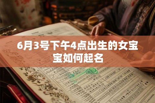 6月3号下午4点出生的女宝宝如何起名