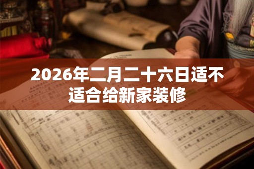 2026年二月二十六日适不适合给新家装修