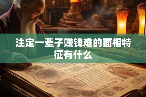 注定一辈子赚钱难的面相特征有什么