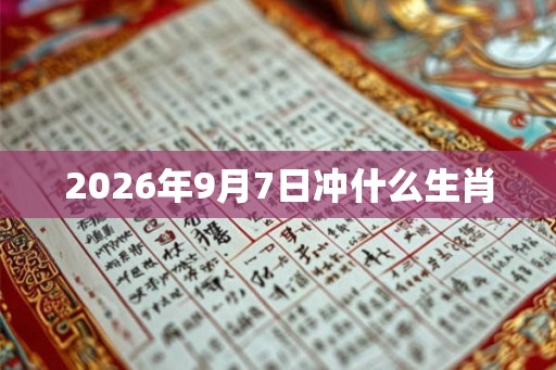 2026年9月7日冲什么生肖