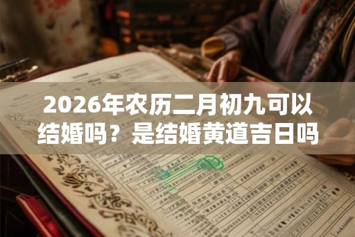 2026年农历二月初九可以结婚吗？是结婚黄道吉日吗？