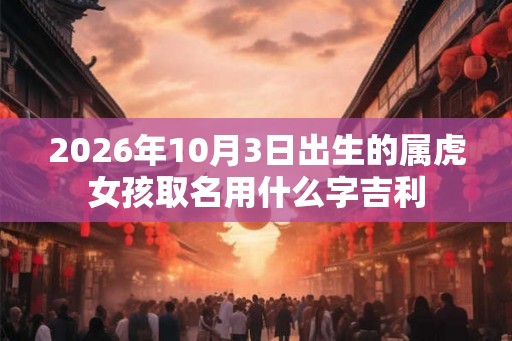 2026年10月3日出生的属虎女孩取名用什么字吉利