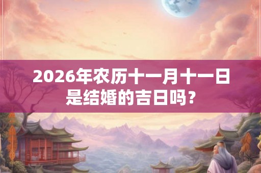 2026年农历十一月十一日是结婚的吉日吗？