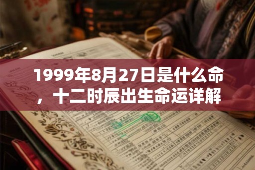 1999年8月27日是什么命，十二时辰出生命运详解
