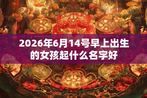 2026年6月14号早上出生的女孩起什么名字好
