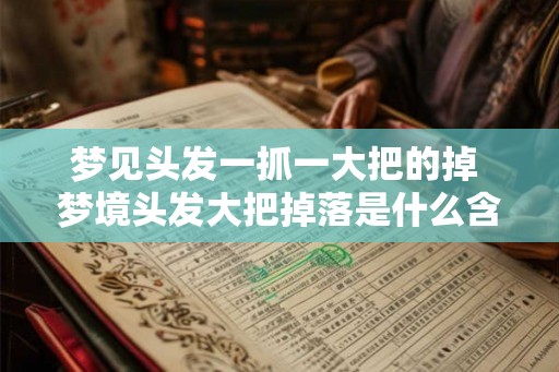 梦见头发一抓一大把的掉 梦境头发大把掉落是什么含义 梦见头发一抓一大把的掉 梦境头发大把掉落是什么含义