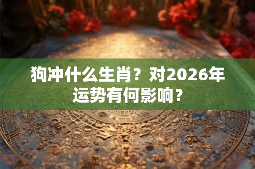 狗冲什么生肖？对2026年运势有何影响？
